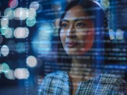 Woman in tech concept
